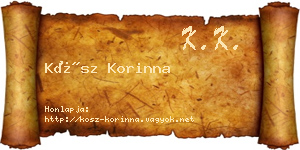 Kósz Korinna névjegykártya